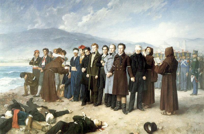 Perez, Antonio Gisbert The Execution of Torrijos and his Companions oil painting picture